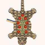 Floral White Tiger Rug - Joy