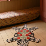 Floral White Tiger Rug - Joy