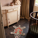 Floral White Tiger Rug - Joy