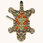 Floral White Tiger Rug - Joy