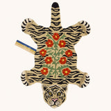 Floral White Tiger Rug - Joy