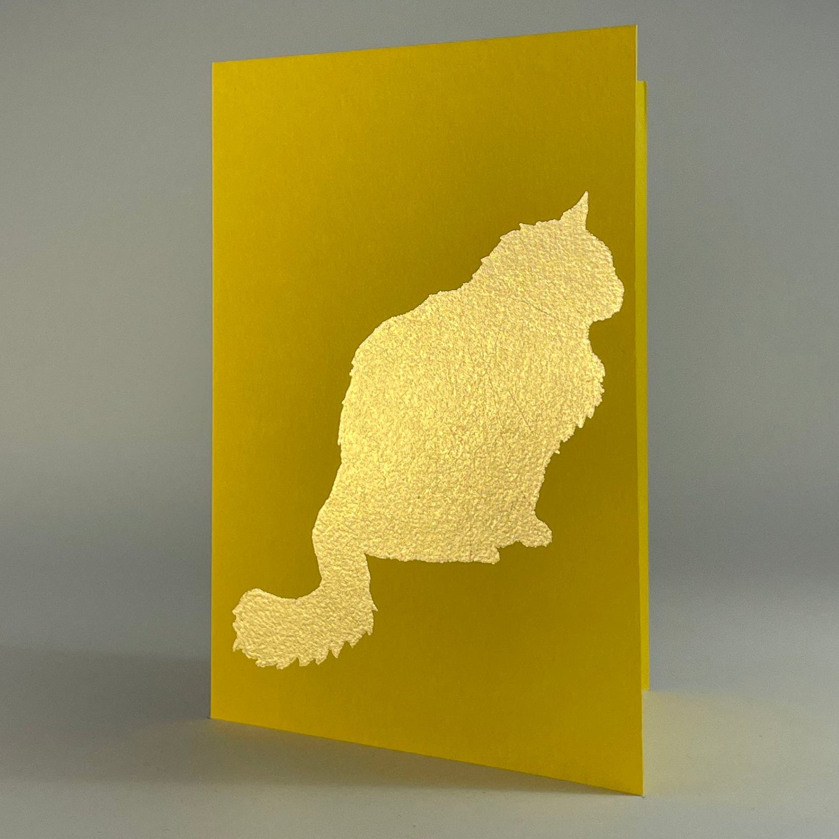 Fluffy Cat on Yellow - Joy Gift Shoppe
