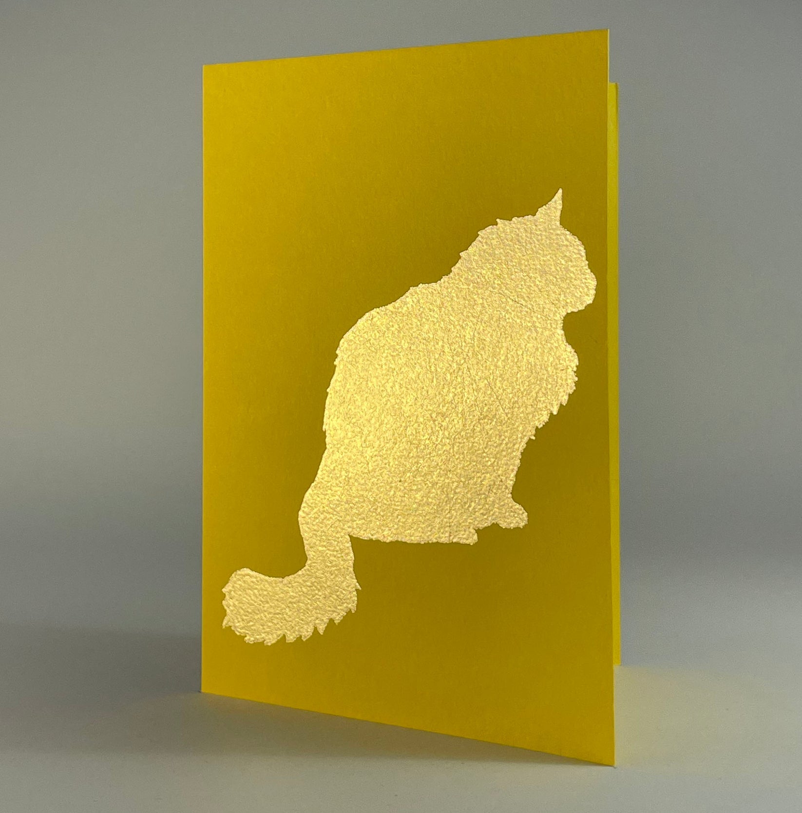 Fluffy Cat on Yellow - Joy Gift Shoppe