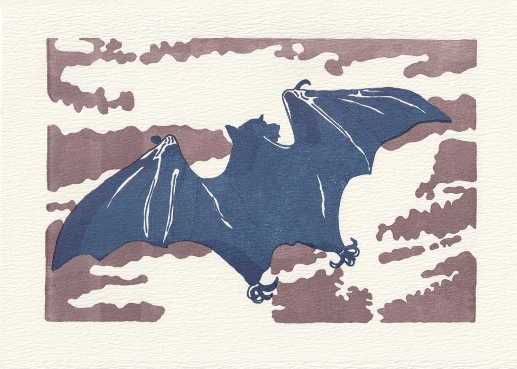 Flying Bat Greeting Card - Joy