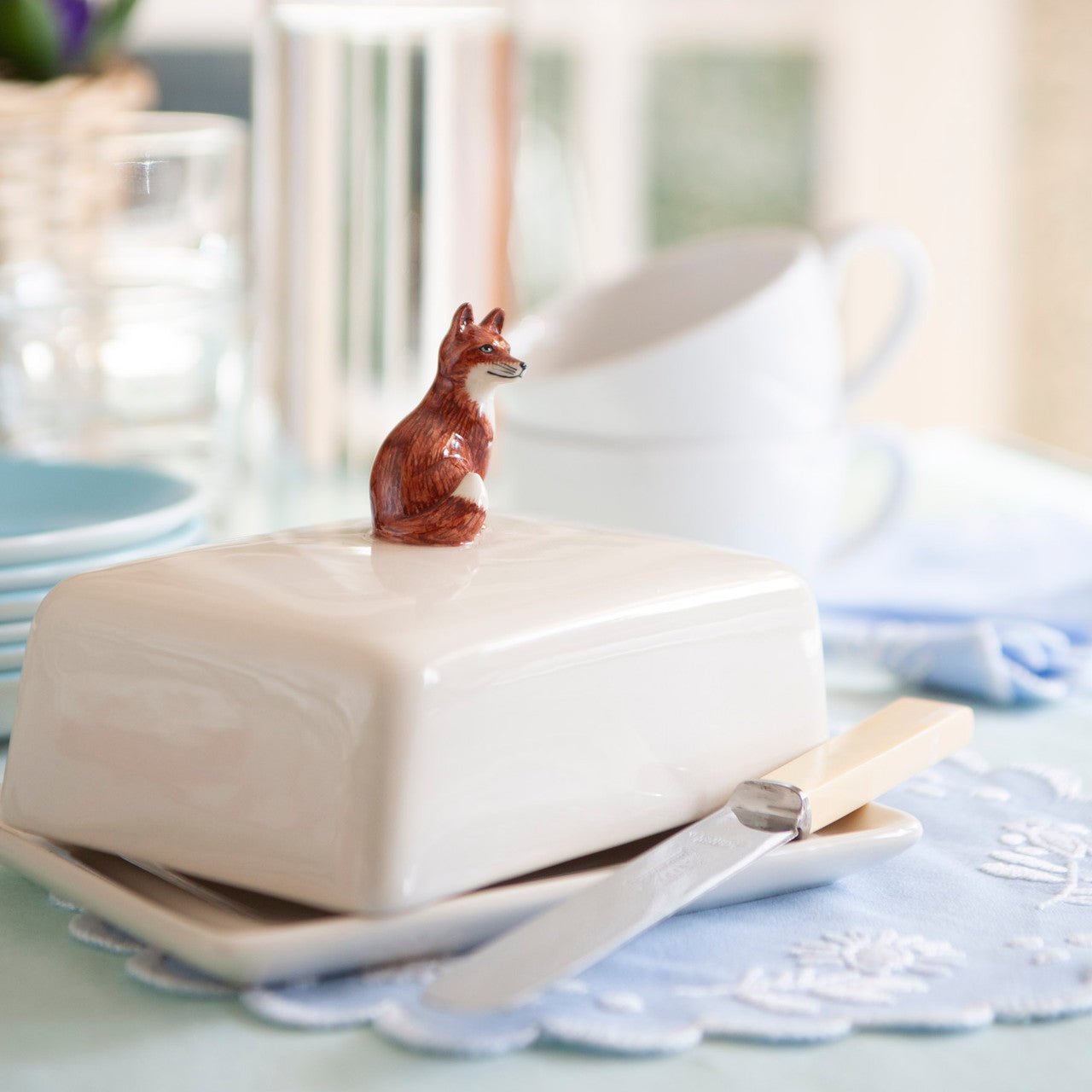 Fox Butter Dish - Joy