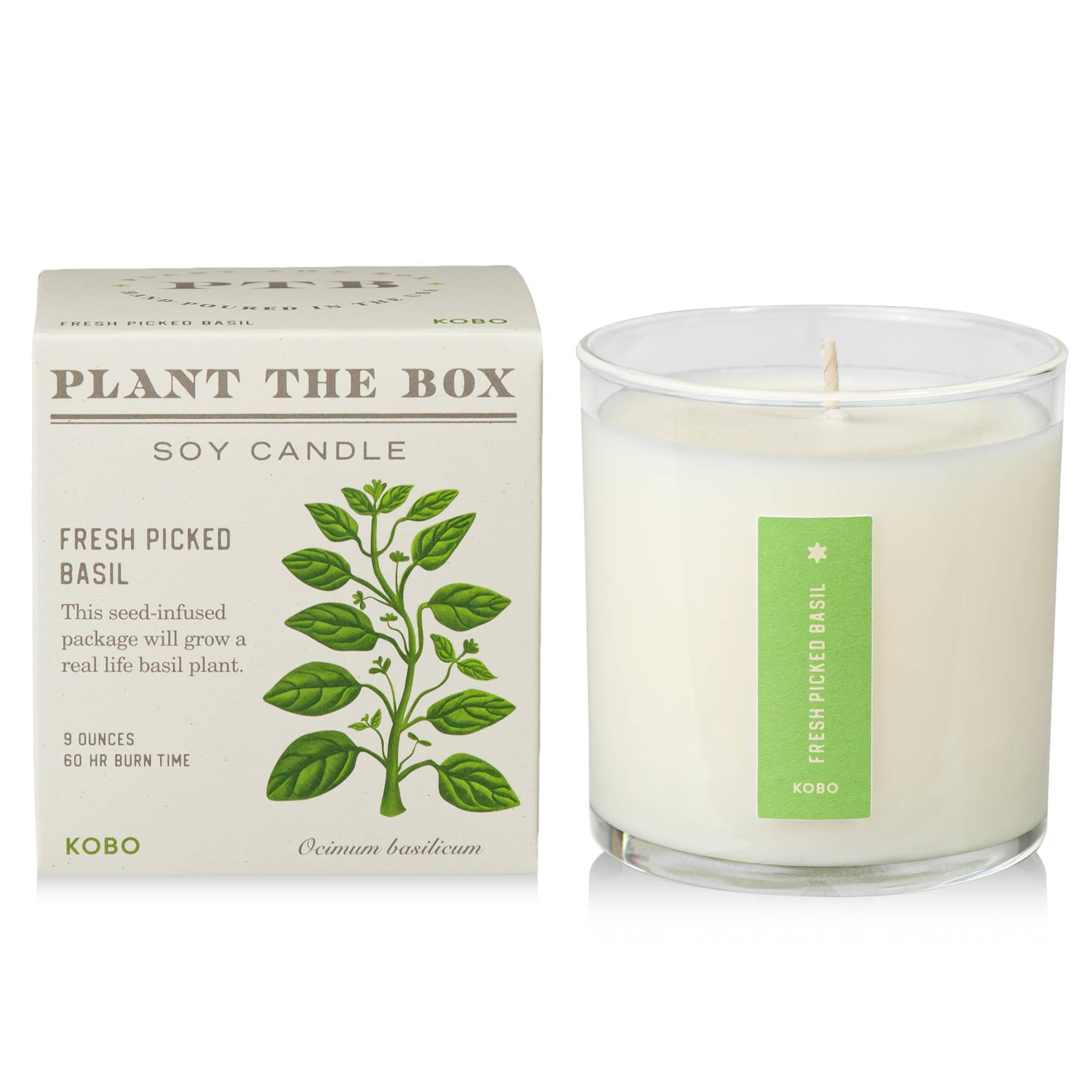 Fresh Picked Basil - Plant the Box Candle - 9oz. - Joy