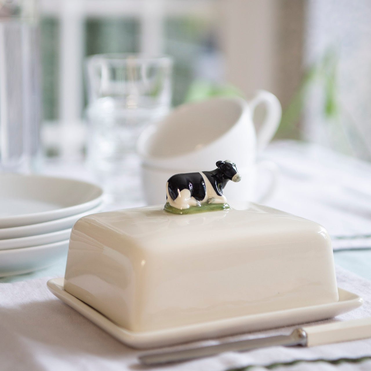 Friesian Cow Butter Dish - Joy
