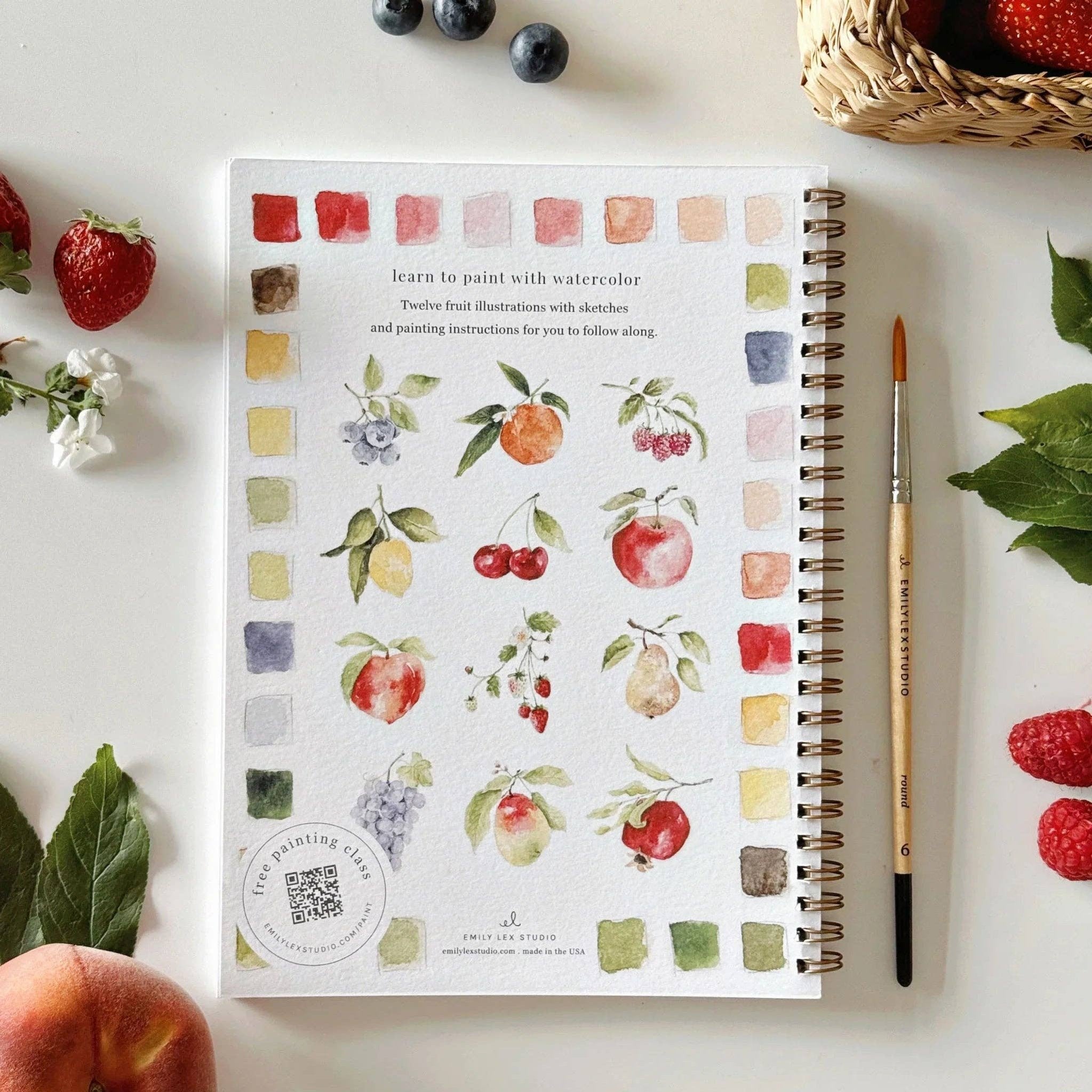 Fruit Watercolor Workbook - Joy