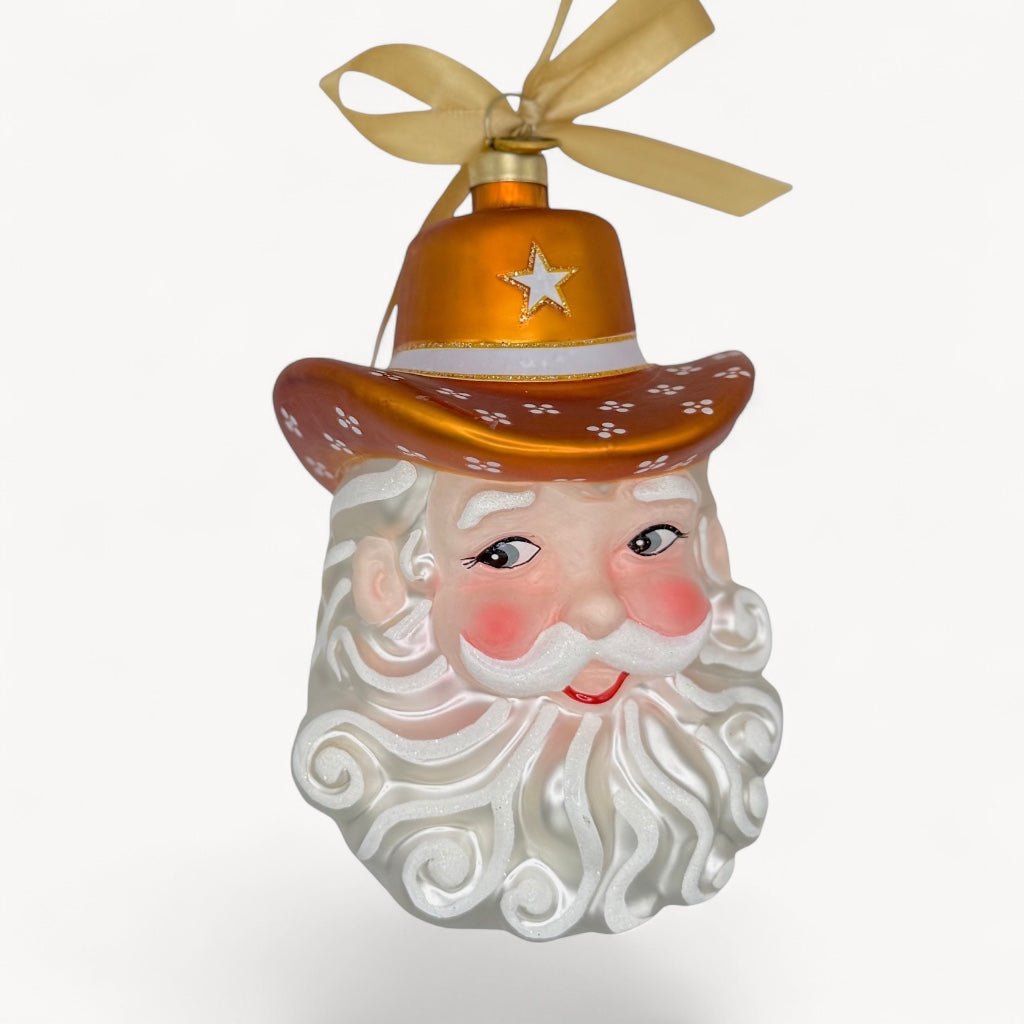 Game Day Burnt Orange Cowboy Santa 2026 Ornament - Joy Gift Shoppe