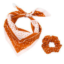 Game Day Burnt Orange Polka Dots Scarf + Scrunchie - Joy Gift Shoppe