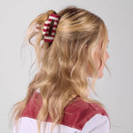 Game Day Striped Beaded Claw Clip - Joy Gift Shoppe