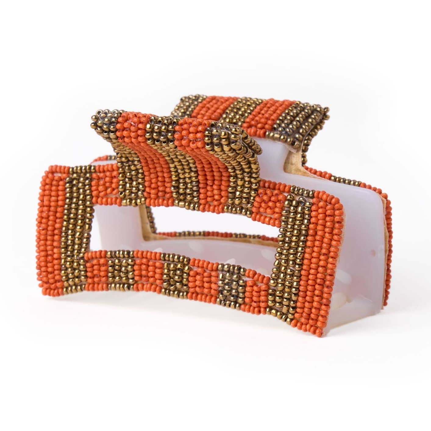 Game Day Striped Beaded Claw Clip - Joy Gift Shoppe
