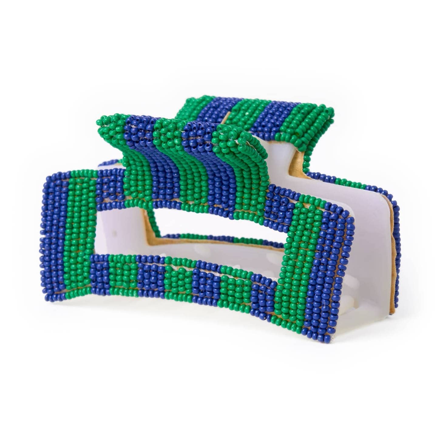 Game Day Striped Beaded Claw Clip - Joy Gift Shoppe