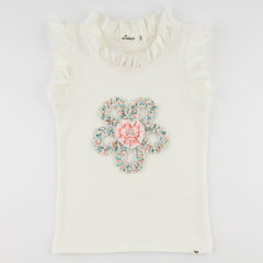 Garden Party Ruffle Flower Rebekah Tank - Joy