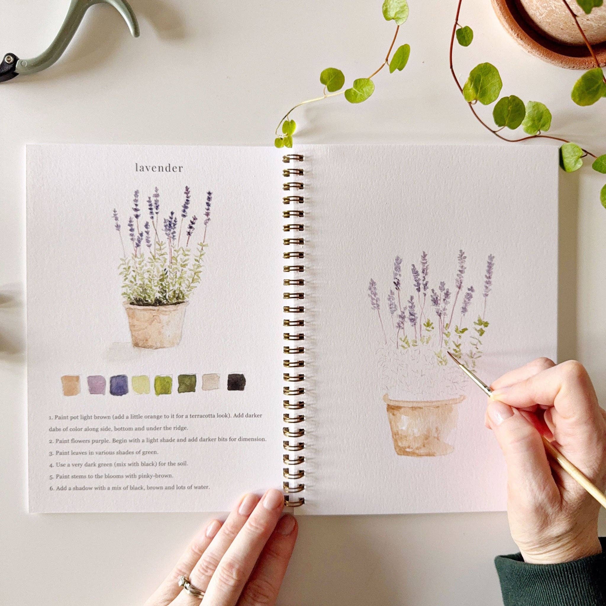 Garden watercolor workbook - Joy