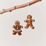 Gentleman Felted Gingerbread Ornament - Joy