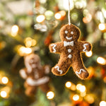Gentleman Felted Gingerbread Ornament - Joy