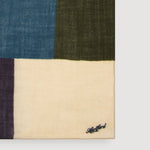 GEOMETRIC Navy/Green Square Scarf - Joy