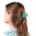 Gia Petite Checked Claw Clip - Joy Gift Shoppe