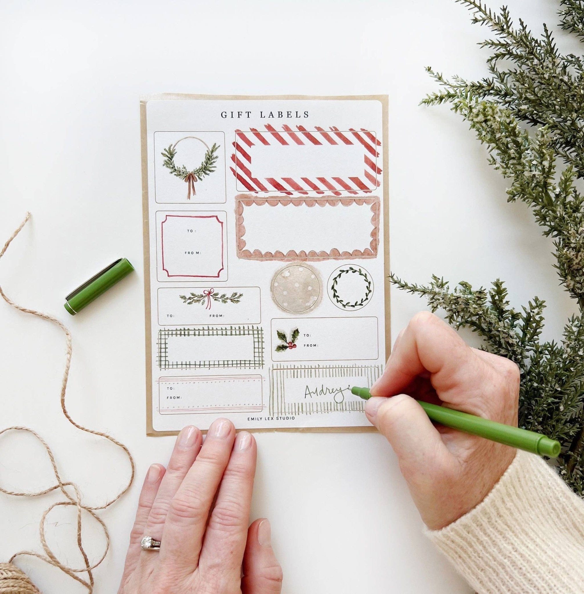 Gift Label Sticker Sheets - Joy