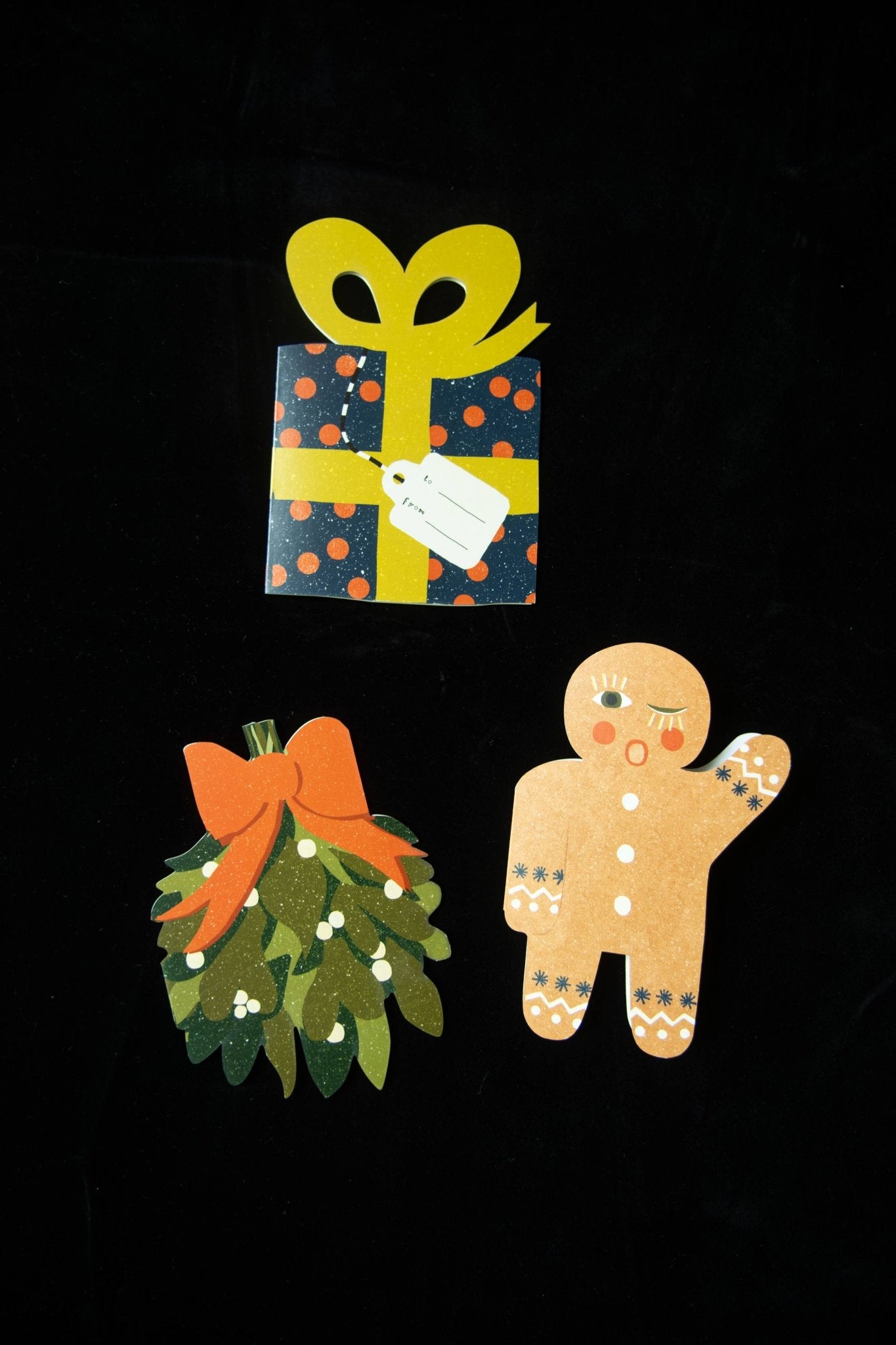 Gingerbread Man Holiday - Die Cut Card - Joy Gift Shoppe
