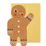 Gingerbread Man Holiday - Die Cut Card - Joy Gift Shoppe
