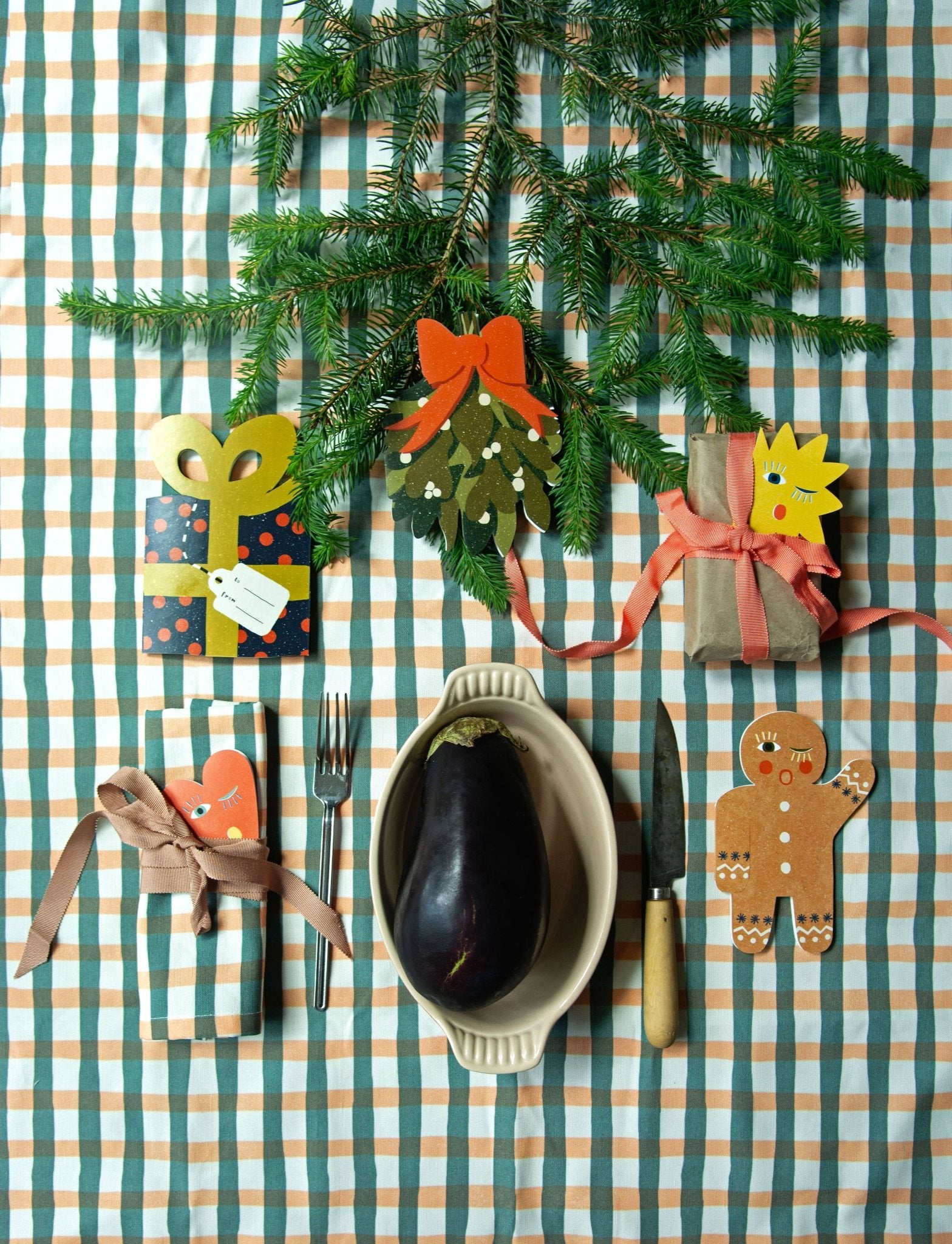 Gingerbread Man Holiday - Die Cut Card - Joy Gift Shoppe