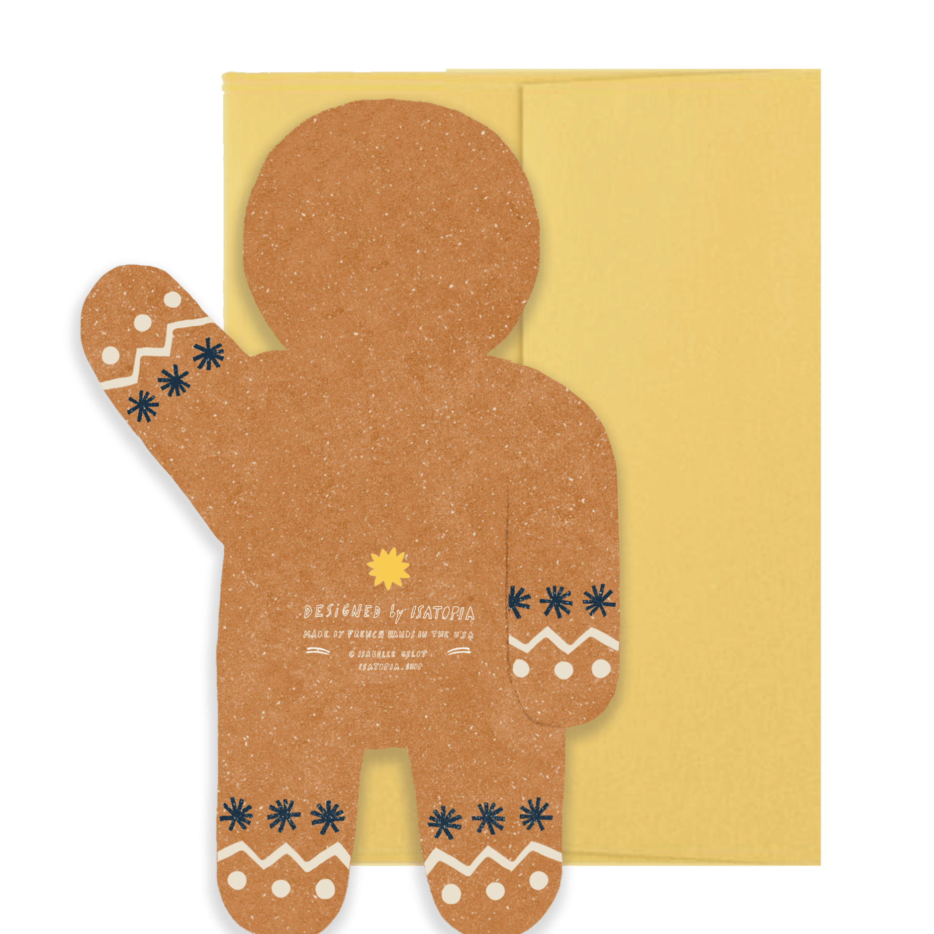 Gingerbread Man Holiday - Die Cut Card - Joy Gift Shoppe