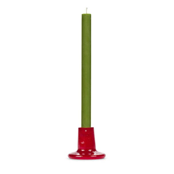 Glass Candleholder - Guardsman Red - Joy Gift Shoppe