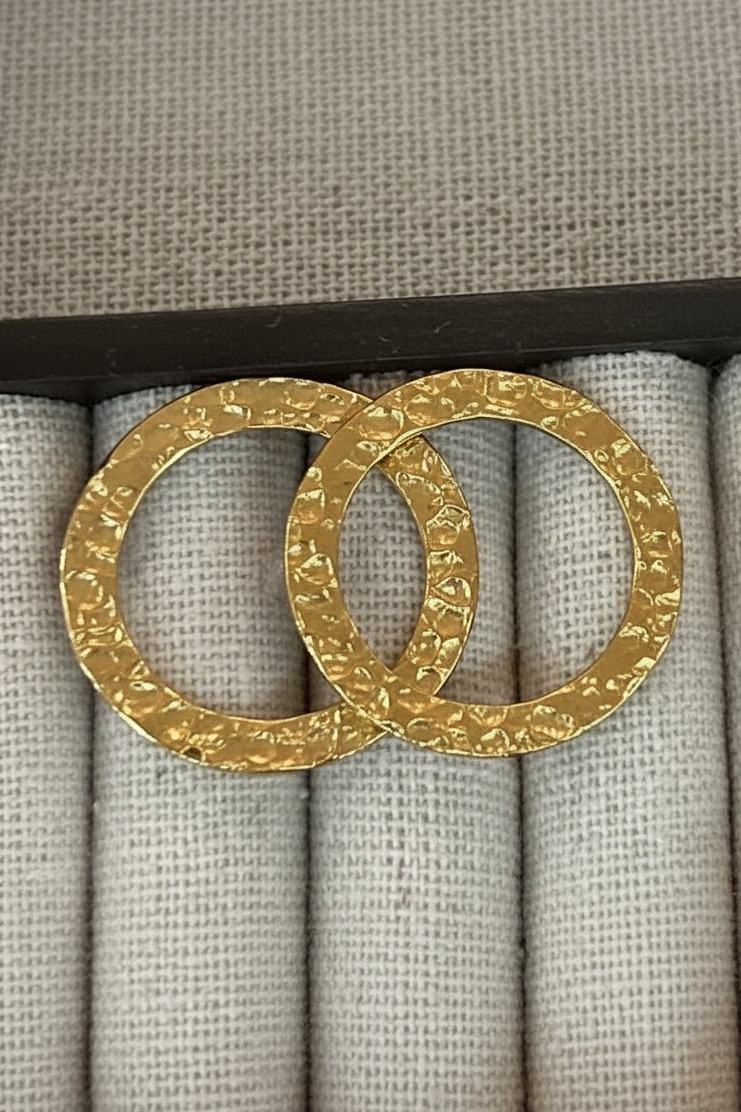 Goddess Circle Studs - Brass - Joy Gift Shoppe