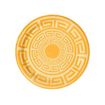 Golden & Butter Yellow Greek Key Dinner Paper Plates - 8 Pack - Joy Gift Shoppe