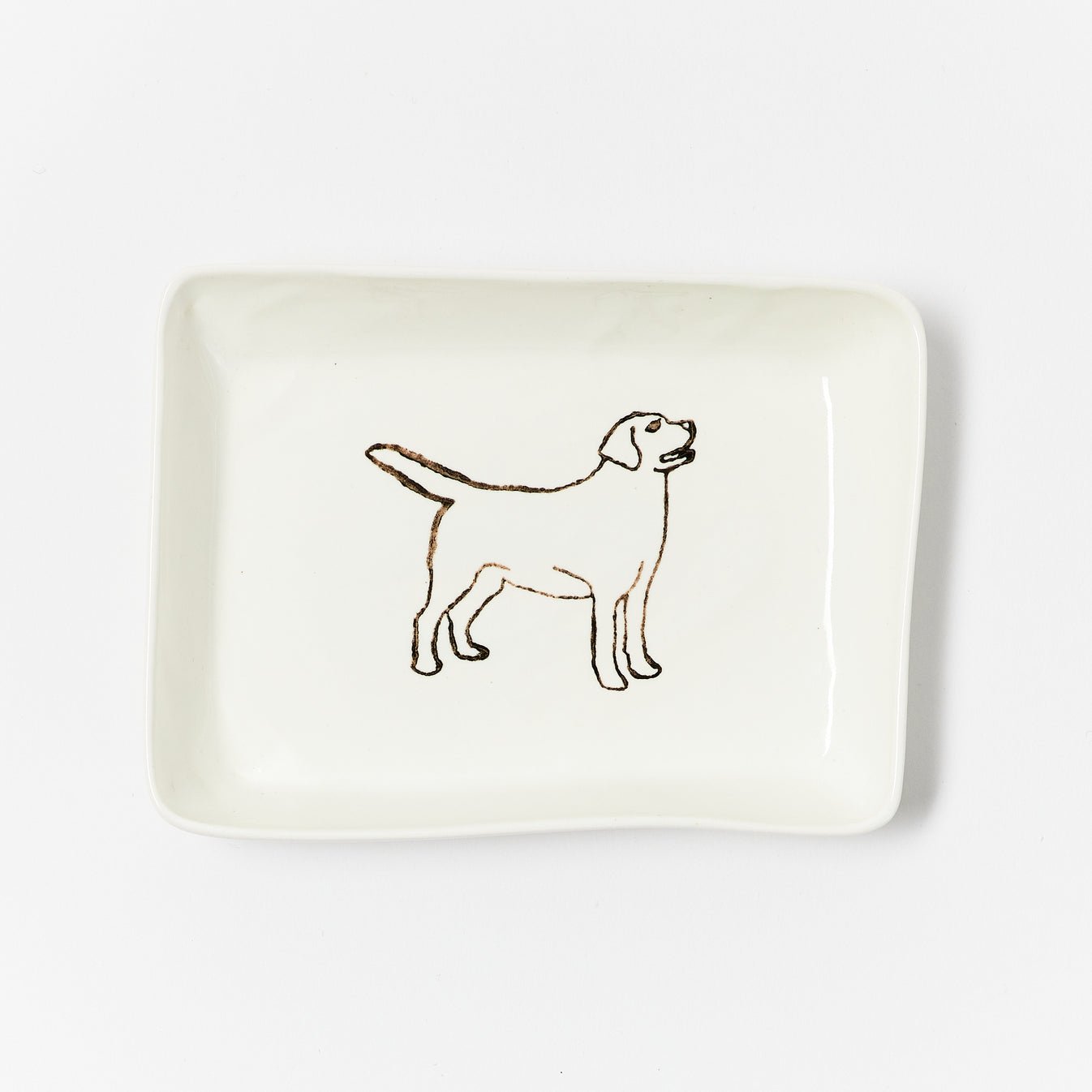Golden Retriever Rectangle Trinket Tray - Joy