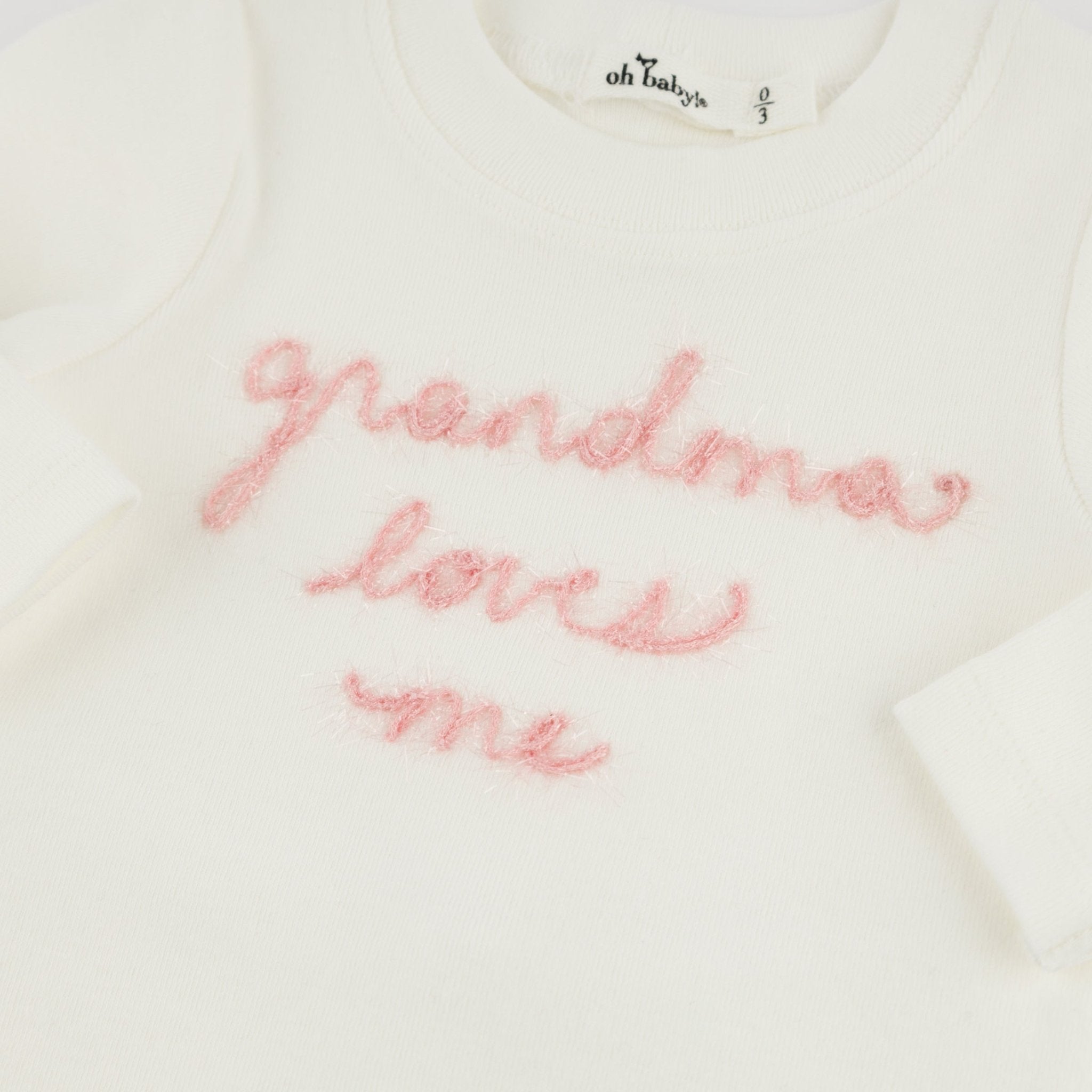 "Grandma Loves Me" Baby Rib 2pc Set - Joy