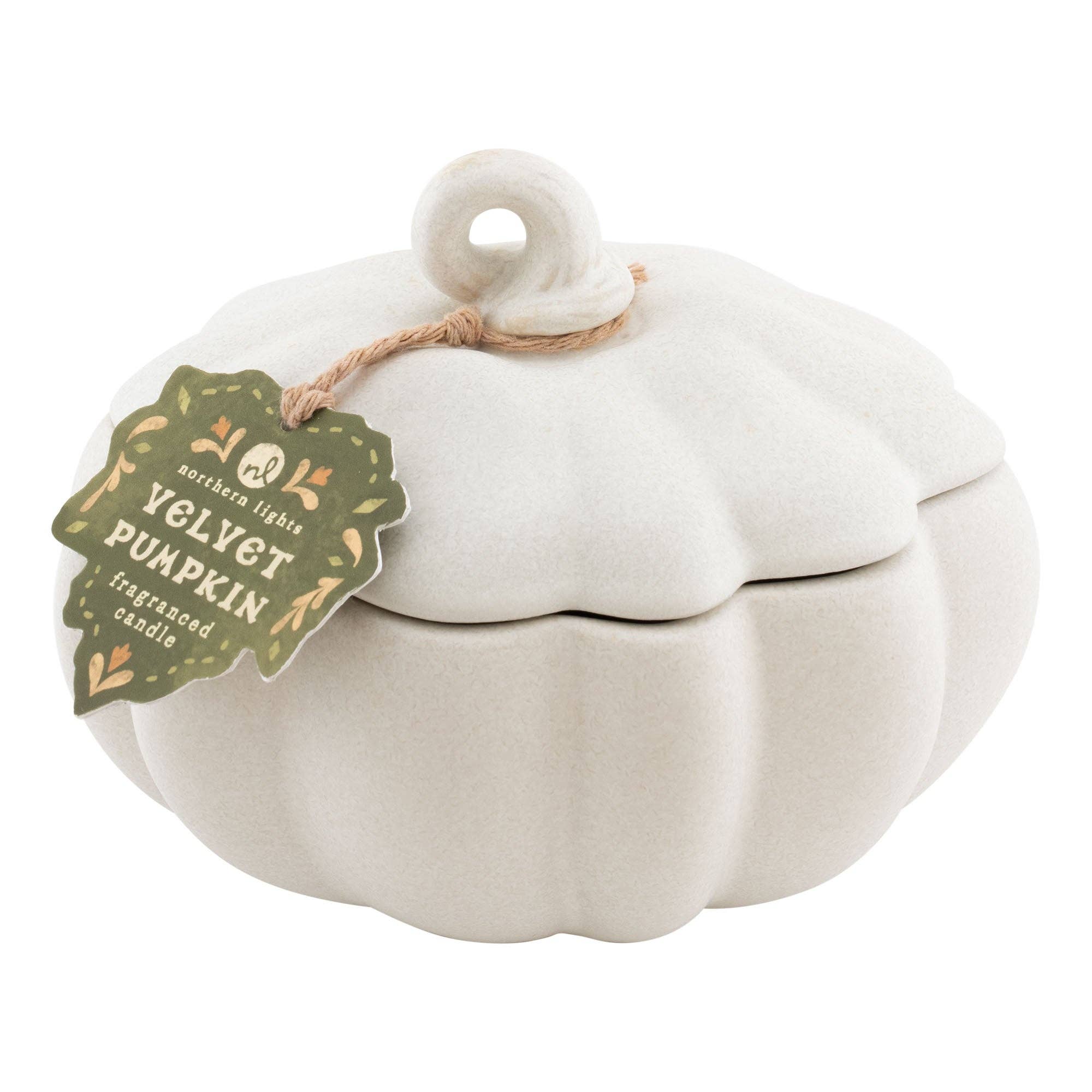 Grateful Glow Pumpkin Candle: White - Joy