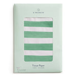Green Stripe Tissue Paper - Joy Gift Shoppe
