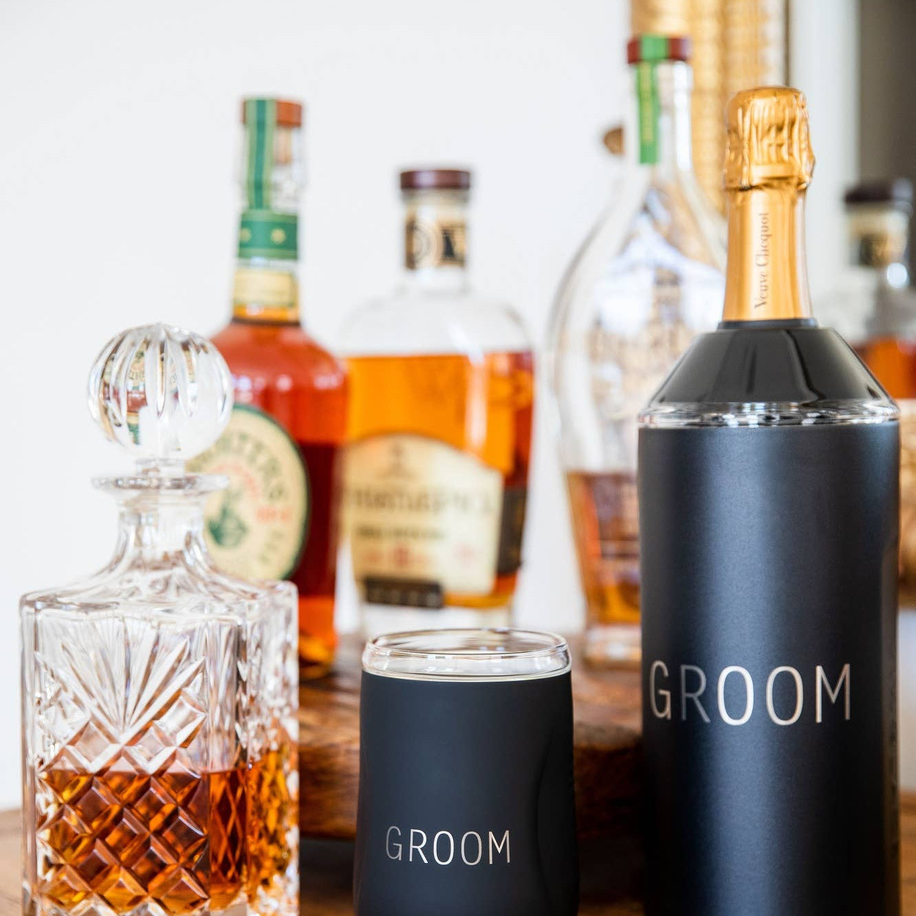 Groom Wine & Champagne Chiller in Black - Joy
