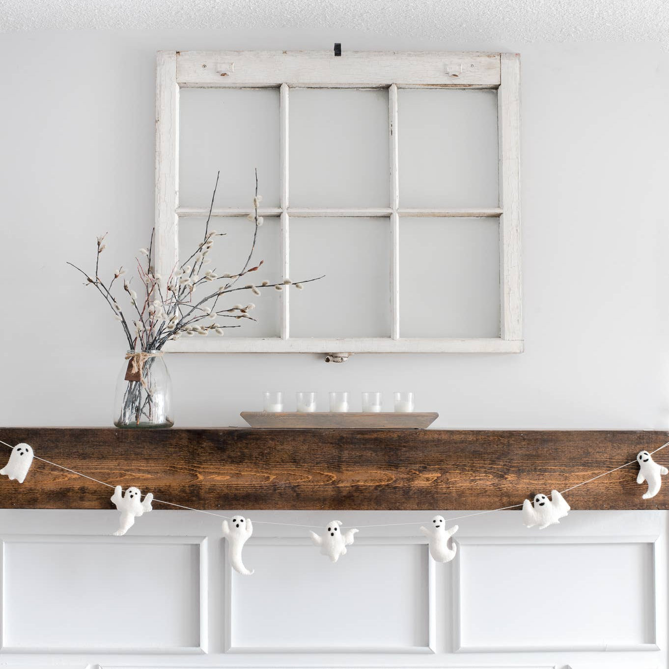 Halloween Garland / Fall Home Decor / Ghost Decor  - Joy