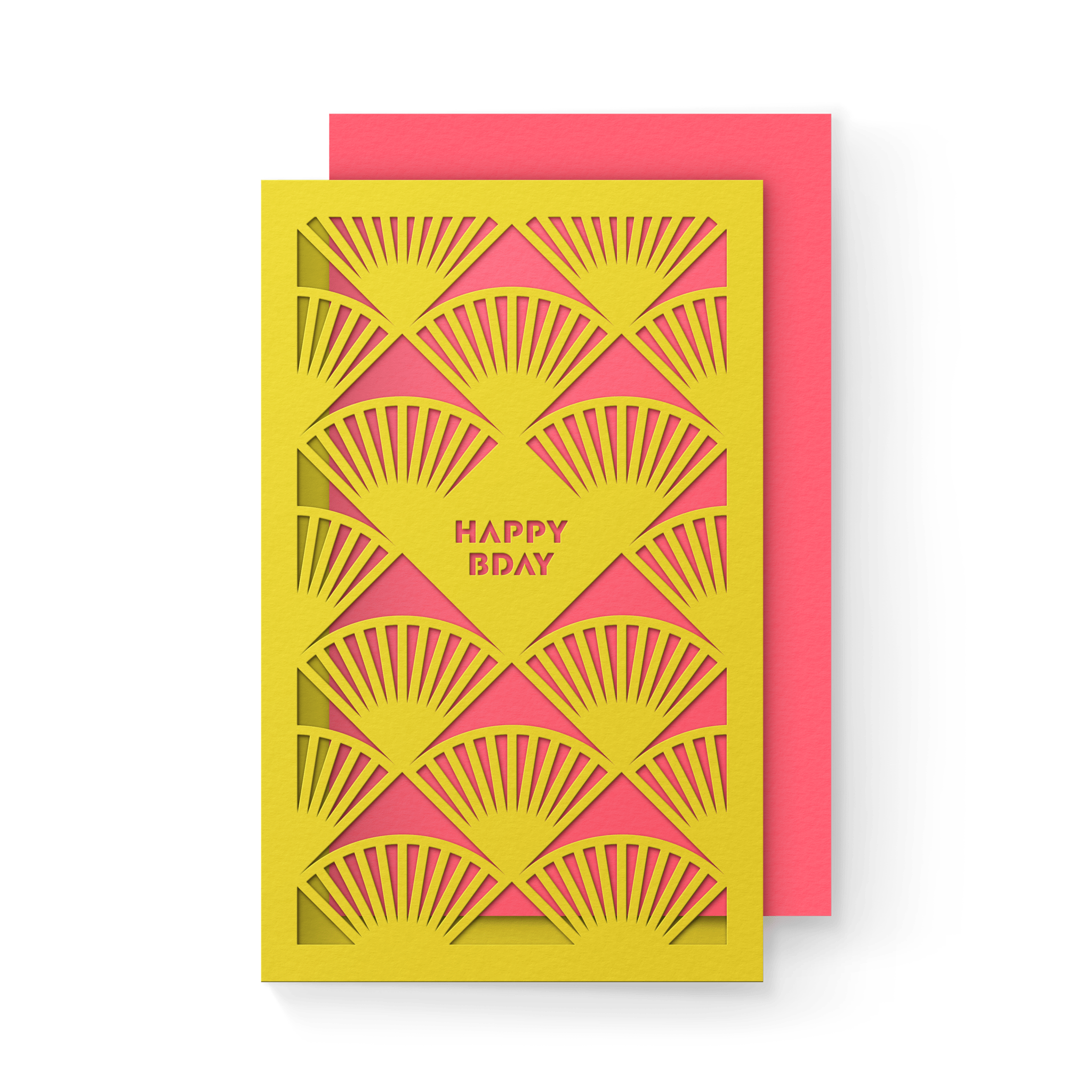 Happy Bday Sunburst Mini Layered Card - Joy Gift Shoppe