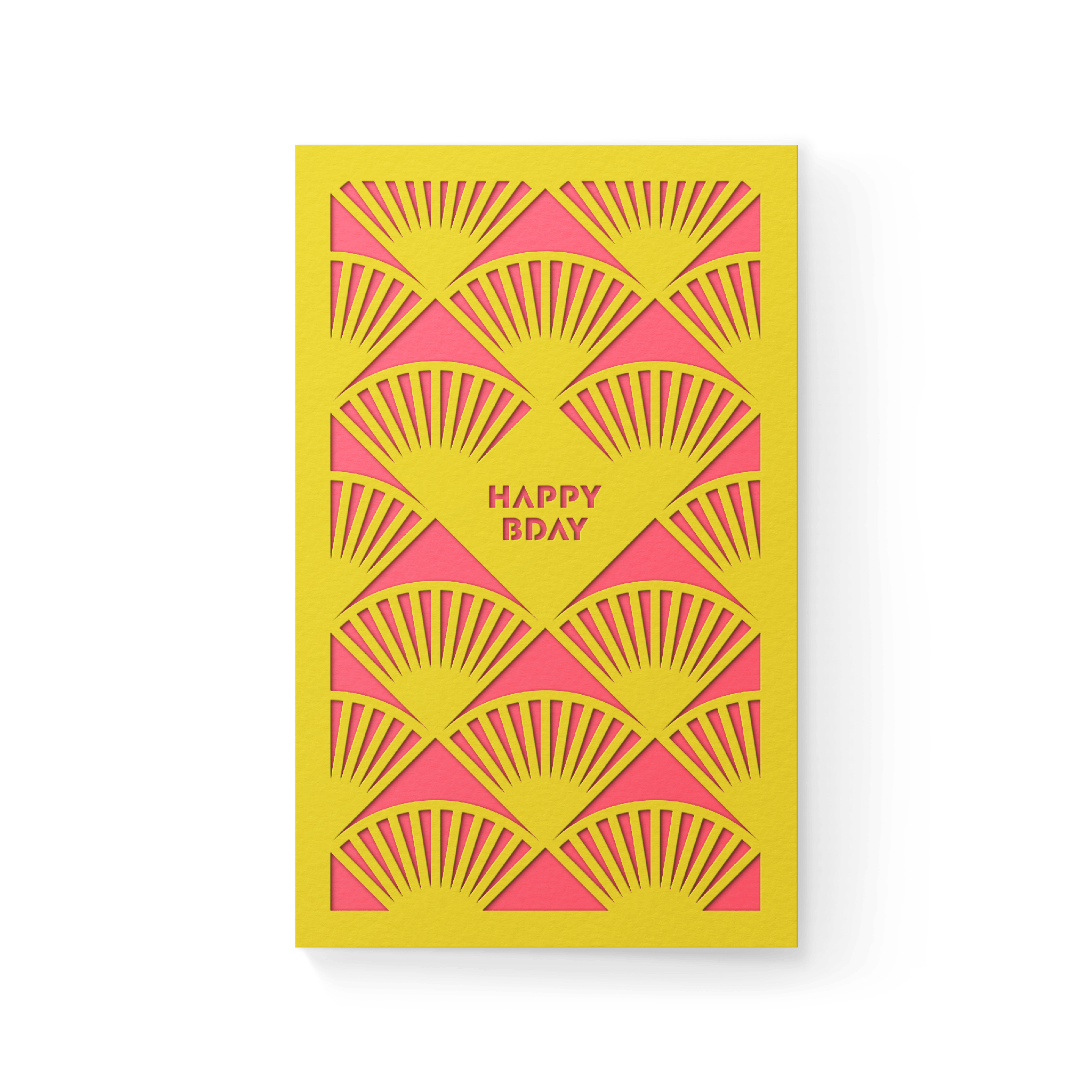 Happy Bday Sunburst Mini Layered Card - Joy Gift Shoppe