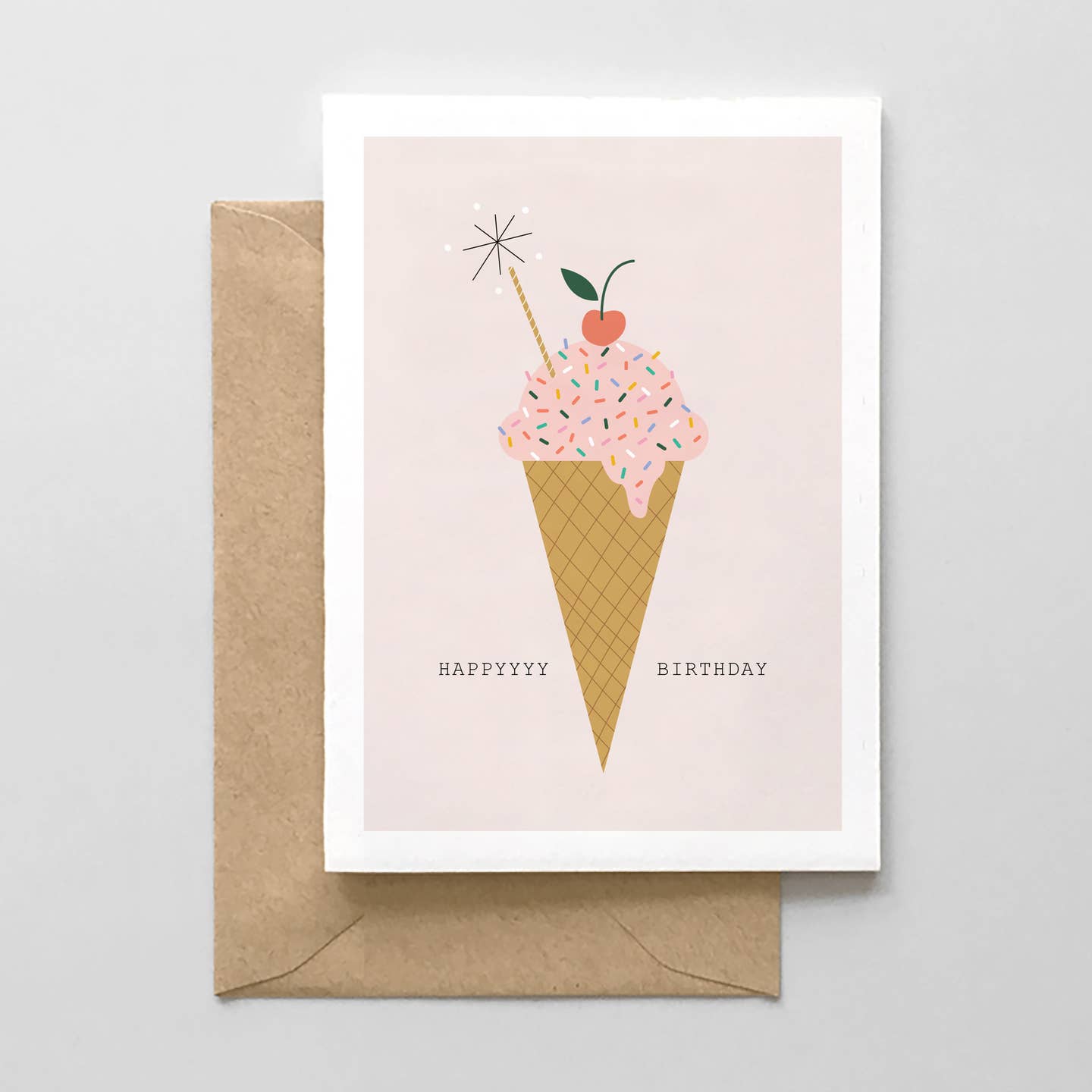 Happy Birthday Ice Cream Cone - Joy