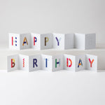 Happy Birthday Moji Accordian Card - Joy