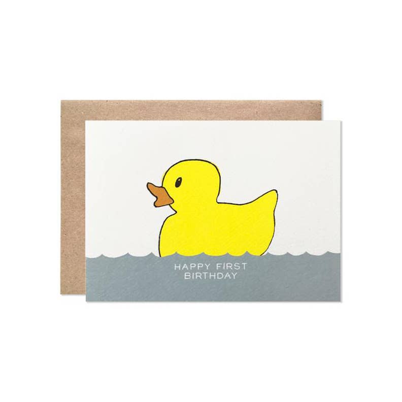 Happy First Bday Card - Joy