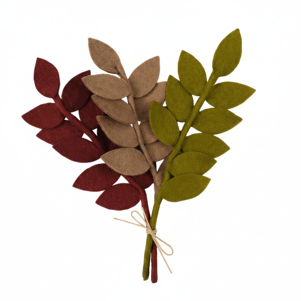 Harvest Leaf Felt Flowers - Joy
