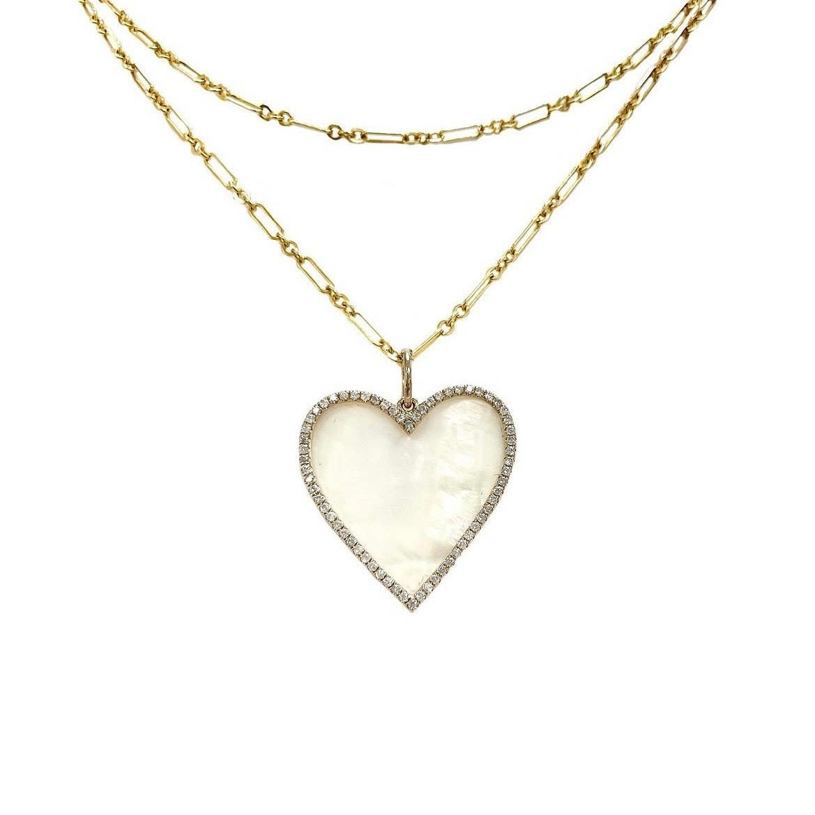 Heart Mother of Pearl Necklace - Joy Gift Shoppe