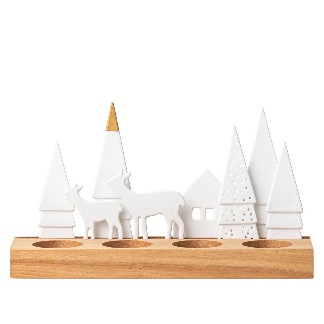 Holiday Forest Tealight Holder Set - Joy