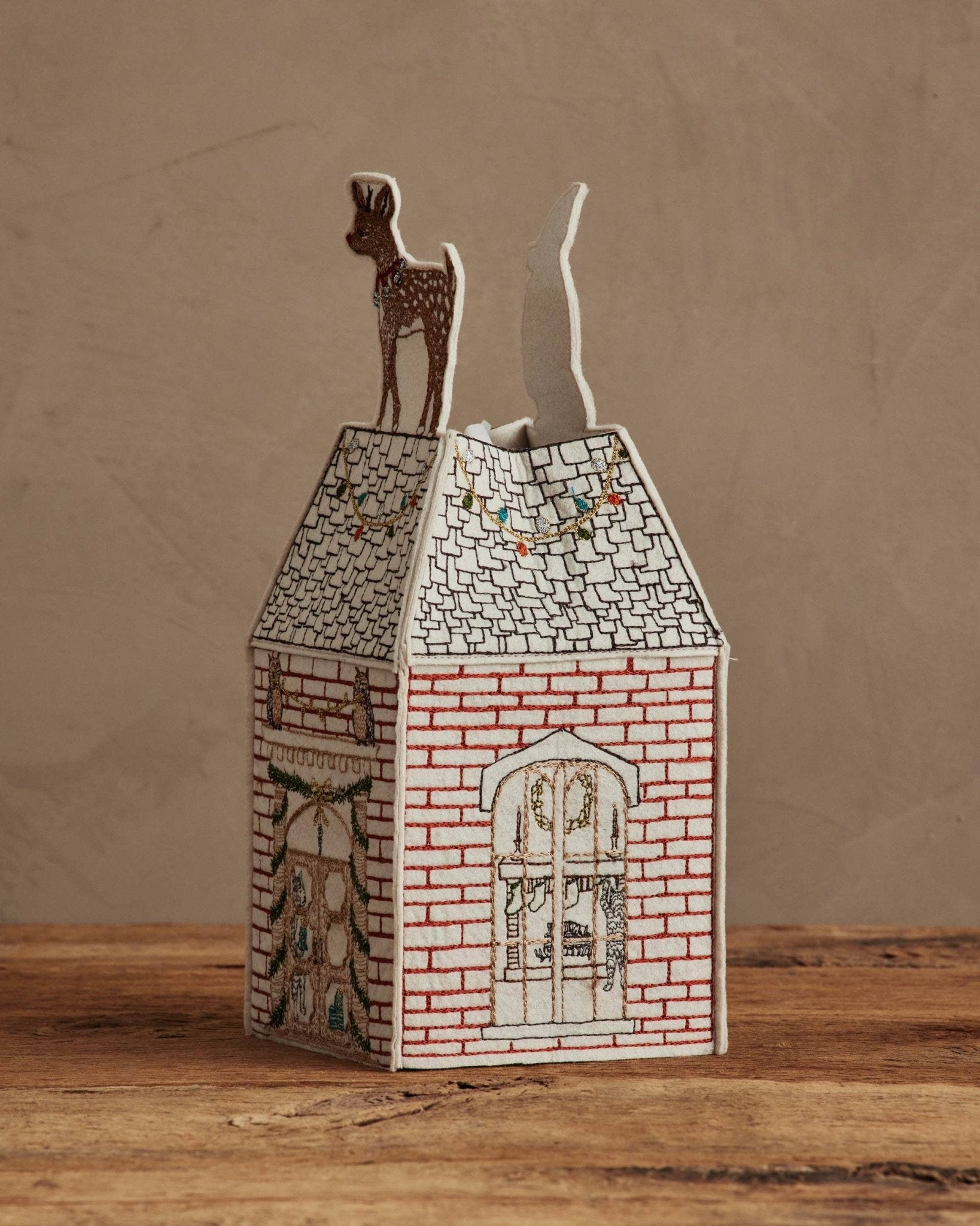 Home for the Holidays Tissue Box Cover - Joy