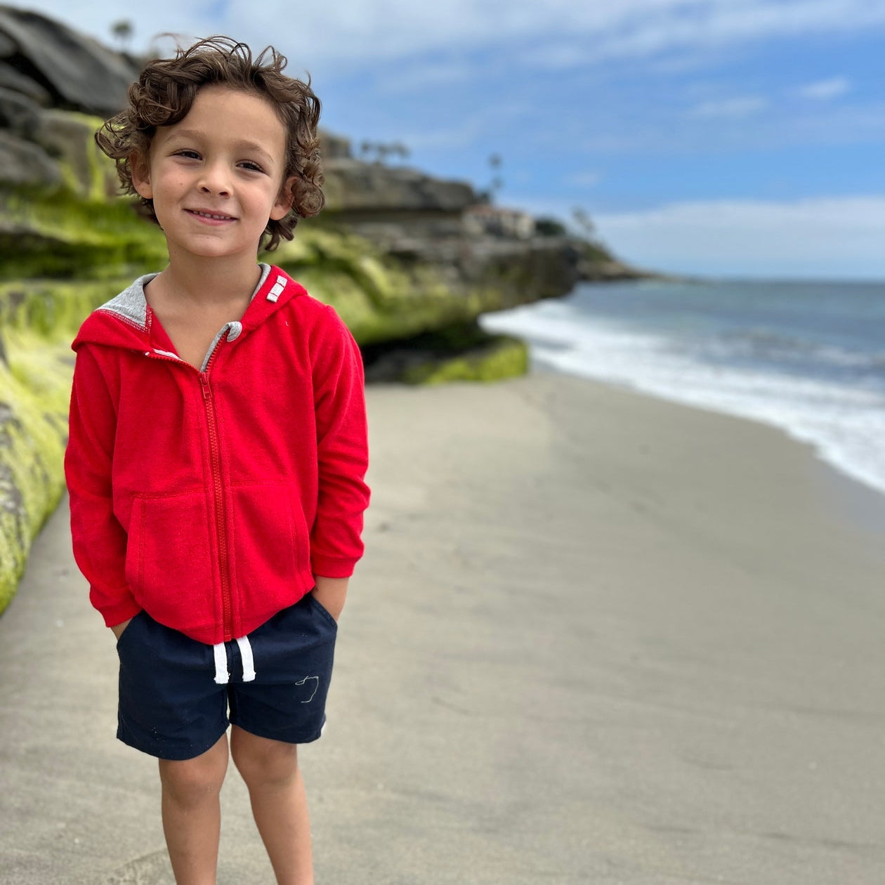 HUGO Navy Twill Shorts - Boy - Joy