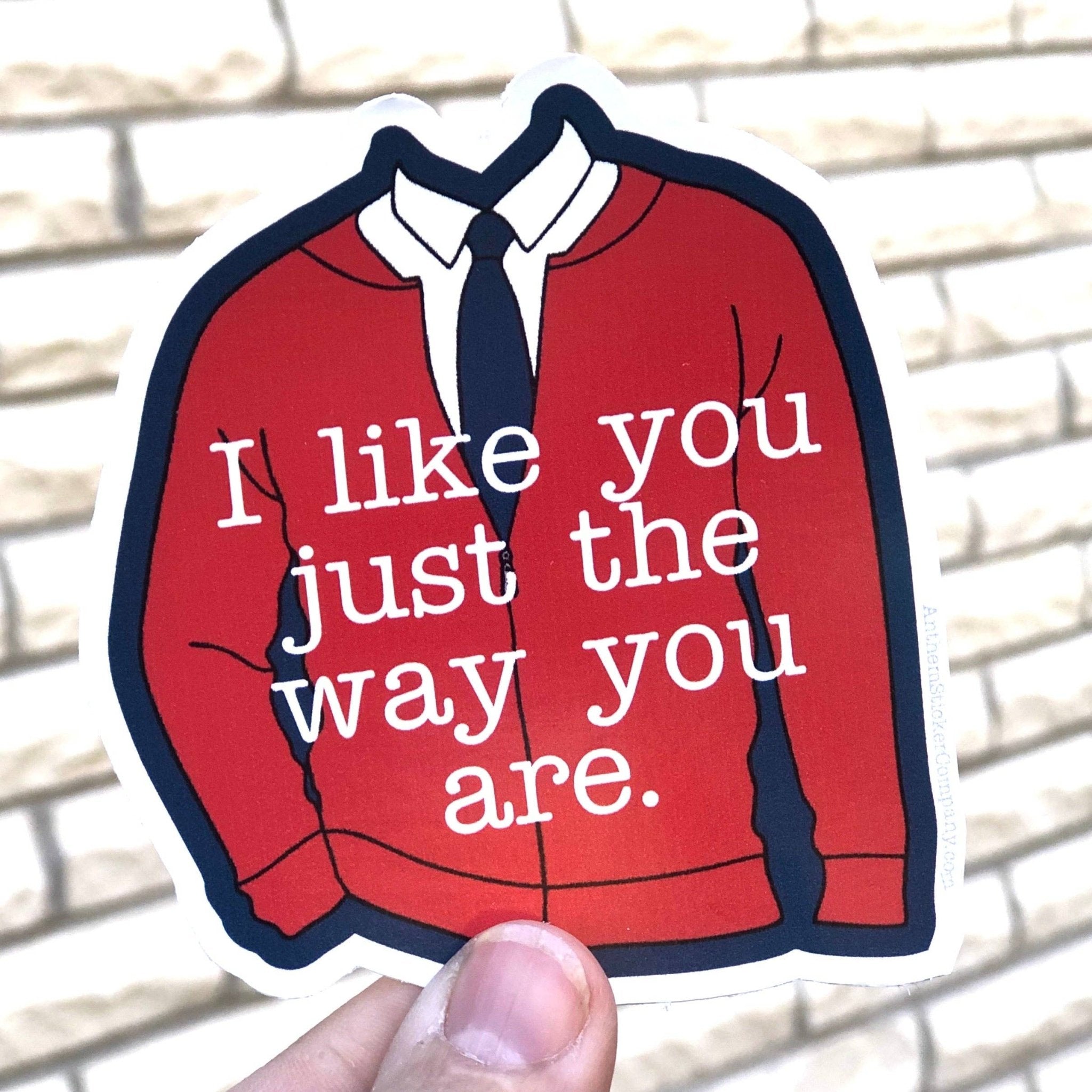I Like You Sweater Sticker - Joy