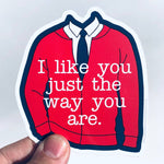 I Like You Sweater Sticker - Joy