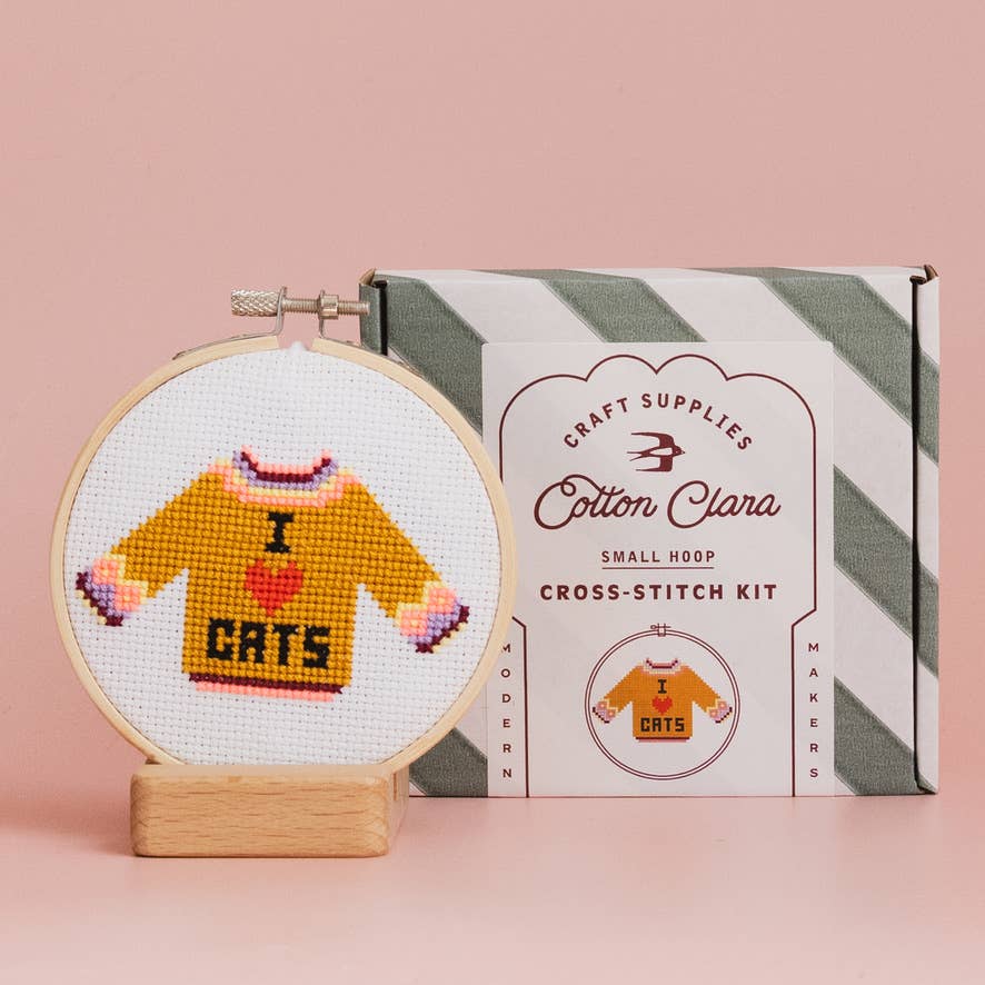 I Love Cats Cross Stitch Kit - Joy